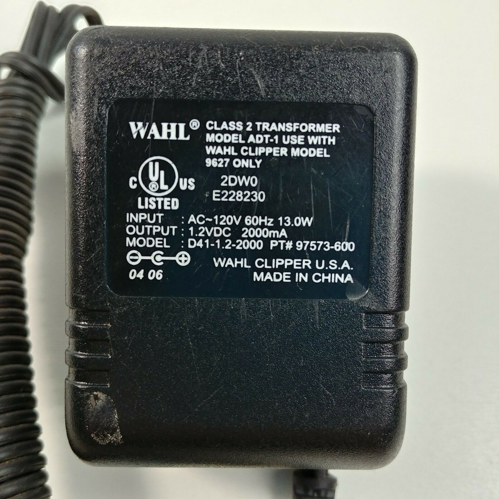 New 1.2V 2A Wahl D41-1.2-2000 97573-600 Class 2 Transformer Power Supply Ac Adapter - Click Image to Close